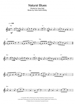 page one of Natural Blues (Flute Solo)