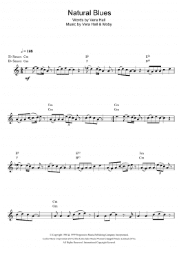 page one of Natural Blues (Alto Sax Solo)