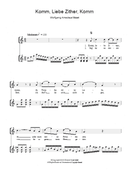 page one of Komm, Liebe Zither, Komm (Piano & Vocal)