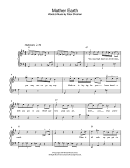 page one of Mother Earth (Beginner Piano)