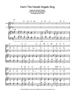 page one of Hark! The Herald Angels Sing (Recorder)