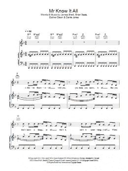 page one of Mr. Know It All (Piano, Vocal & Guitar Chords)
