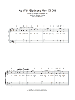page one of As With Gladness Men Of Old (Piano & Vocal)