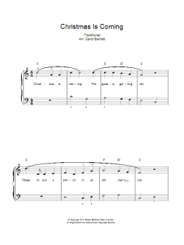 page one of Christmas Is Coming (Piano & Vocal)
