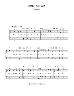 page one of Deck The Halls (Beginner Piano)