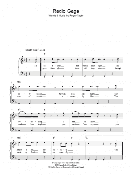 page one of Radio Ga Ga (Easy Piano)