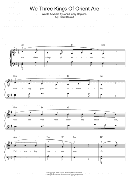 page one of We Three Kings Of Orient Are (Piano & Vocal)