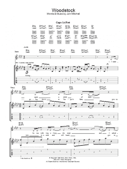 page one of Woodstock (Guitar Tab)