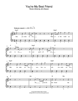 page one of You're My Best Friend (Beginner Piano)