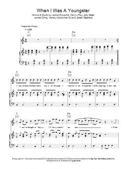 page one of When I Was A Youngster (Piano, Vocal & Guitar Chords)