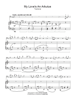 page one of My Love's An Arbutus (Piano, Vocal & Guitar Chords)