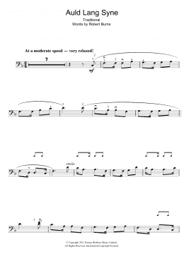page one of Auld Lang Syne (Cello Solo)