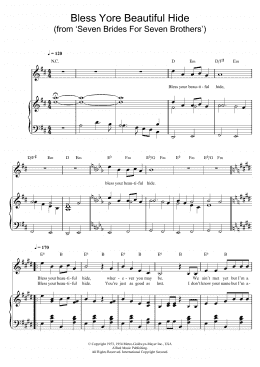 page one of Bless Yore Beautiful Hide (from 'Seven Brides For Seven Brothers') (Piano, Vocal & Guitar Chords)