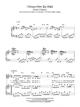 page one of I Know Him So Well (from Chess) (Piano, Vocal & Guitar Chords)