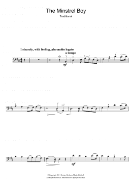 page one of The Minstrel Boy (Cello Solo)