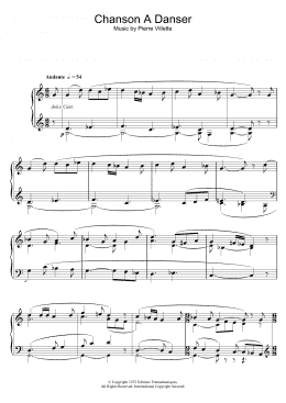 page one of Chanson A Danser (Piano Solo)