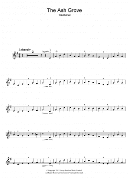 page one of The Ash Grove (Violin Solo)