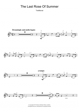page one of The Last Rose Of Summer (Violin Solo)