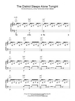 page one of The District Sleeps Alone Tonight (Piano, Vocal & Guitar Chords)