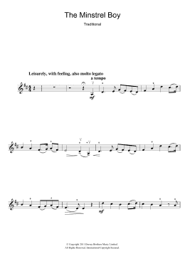 page one of The Minstrel Boy (Violin Solo)