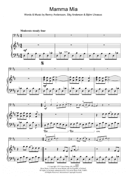 page one of Mamma Mia (Cello Solo)