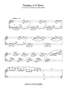 page one of Fantasy In D Minor (Piano Solo)