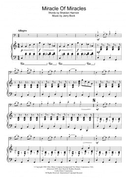 page one of Miracle Of Miracles (from Fiddler On The Roof) (Cello Solo)