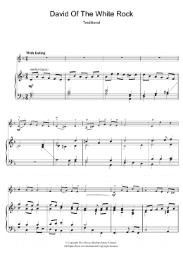 page one of David Of The White Rock (Violin Solo)