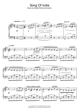 page one of Song Of India (Piano Solo)