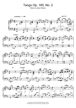 page one of Tango Op. 165, No. 2 (Piano Solo)