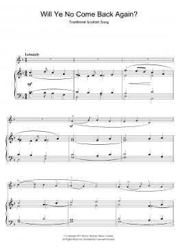 page one of Will Ye No Come Back Again (Violin Solo)