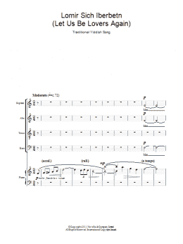 page one of Lomir Sich Iberbetn (Let Us Be Lovers Again) (SATB Choir)
