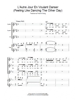 page one of L'Autre Jour En Voulant Danser (Feeling Like Dancing The Other Day) (SSA Choir)