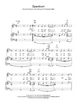 page one of Spectrum (Piano, Vocal & Guitar Chords)