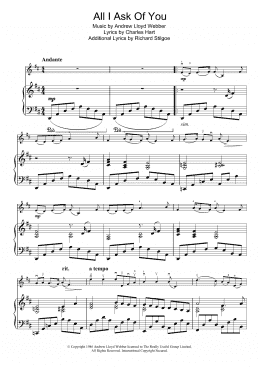page one of All I Ask Of You (from The Phantom Of The Opera) (Violin Solo)
