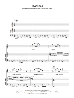 page one of Heartlines (Piano, Vocal & Guitar Chords)