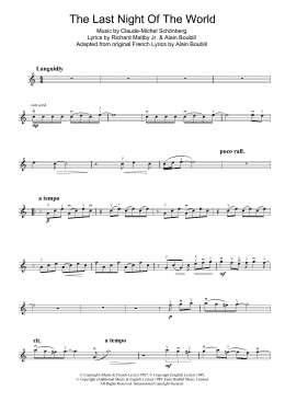 page one of The Last Night Of The World (from Miss Saigon) (Violin Solo)