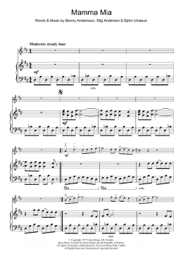 page one of Mamma Mia (Violin Solo)