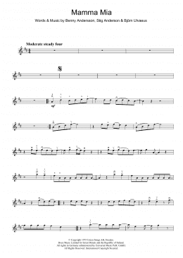 page one of Mamma Mia (Violin Solo)