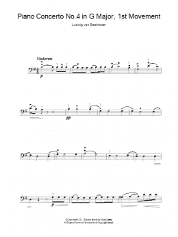 page one of Piano Concerto No.4 In G Major, First Movement (Piano, Vocal & Guitar Chords)