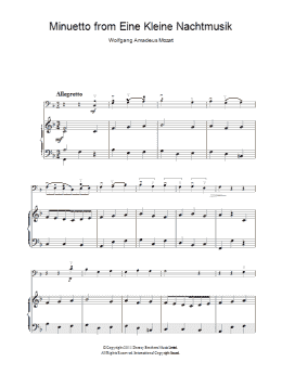 page one of Minuetto from Eine Kleine Nachtmusik K525 (Piano, Vocal & Guitar Chords)