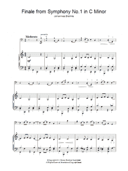 page one of Finale From Symphony No.1 In C Minor (Piano, Vocal & Guitar Chords)