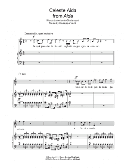 page one of Celeste Aida (Piano & Vocal)
