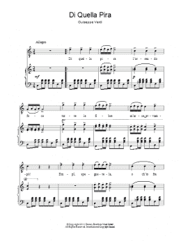 page one of Di Quella Pira (Piano & Vocal)