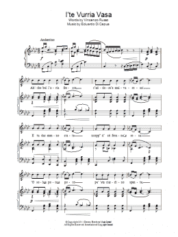 page one of I'te Vurria Vasa (Piano & Vocal)