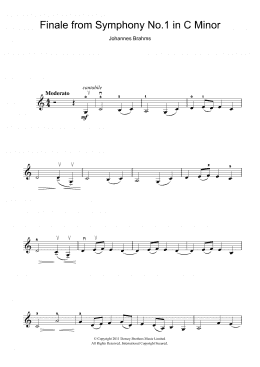 page one of Finale From Symphony No.1 In C Minor (Violin Solo)