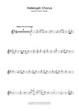 page one of Hallelujah Chorus (from The Messiah) (Violin Solo)