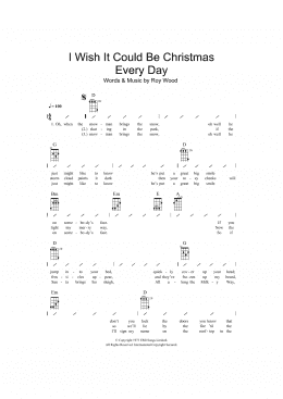 page one of I Wish It Could Be Christmas Every Day (Ukulele Chords/Lyrics)