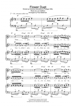 page one of The Flower Duet (Piano, Vocal & Guitar Chords)