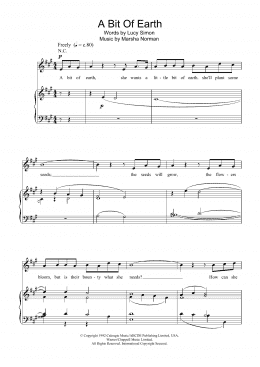 page one of A Bit Of Earth (Piano, Vocal & Guitar Chords)